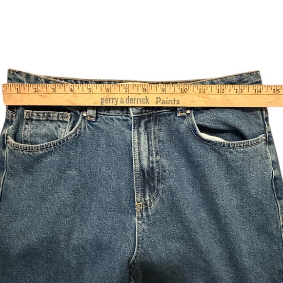 Zara TRF Collection high-waisted wide-leg cropped jeans with turn-up hems size 6 - Picture 3 of 8